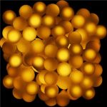 Instalatie bile luminoase pentru gradina, 7,5 metri, 50 LED-uri, cu baterii, galben Household NewTrend