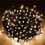 Instalatie lumini pentru bradul de Craciun, 61,5 metri, 1000 LED-uri, alb cald Household NewTrend