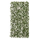 Panou de gard/paravan din lemn si frunze artificiale, extensibil, 100x200cm Household NewTrend