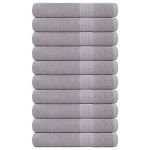 Prosoape 10 buc Gri 100x200 cm 360 g/m² 100% bumbac GartenMobel Dekor