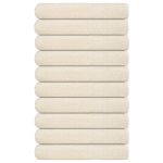 Prosoape 10 buc crem 100x200 cm 360 g/m² 100% bumbac GartenMobel Dekor