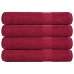 Prosoape 4 buc Bordeaux 100x200 cm 360 g/m² 100% bumbac GartenMobel Dekor