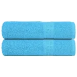 Prosoape de duș 2 buc turcoaz 70x140 cm 360 g/m² 100% bumbac GartenMobel Dekor