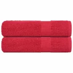 Prosoape de mână 2 buc Roșu 50x100 cm 360 g/m² 100% bumbac GartenMobel Dekor