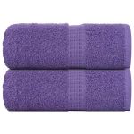 Prosoape pentru oaspeți 2 buc Violet 360 g/m² 100% bumbac GartenMobel Dekor
