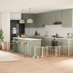 Poartă de câini pliabilă cu ușă, 12 panouri, 600 cm, lemn plop GartenMobel Dekor