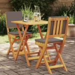 Set bistro 3 pcs Maro lemn masiv de acacia GartenMobel Dekor