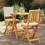 Set bistro 3 pcs Maro lemn masiv de acacia GartenMobel Dekor