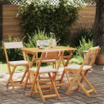 Set bistro 5 pcs Maro lemn masiv de acacia GartenMobel Dekor