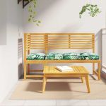Pernă pentru șezut din paleți 4 pcs model frunze 40 x 40 x 8 cm GartenMobel Dekor