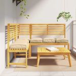Pernă pentru șezut din paleți 6 pcs Bej 40 x 40 x 8 cm GartenMobel Dekor