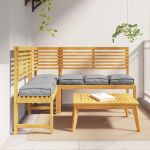 Pernă pentru șezut din paleți 6 pcs Gri 40 x 40 x 8 cm GartenMobel Dekor