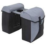 Geantă de bicicletă Negru și Gri 15.5 x 31.5 x 40 cm Poliester GartenMobel Dekor