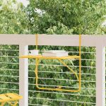 Masă Suspendată pentru Balcon Muștar 60 x 39 x 65 cm Oțel GartenMobel Dekor