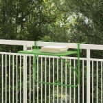Masă Suspendată pentru Balcon Verde 60 x 39 x 65 cm Oțel GartenMobel Dekor