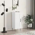 Servantă, alb, 34,5x34x90 cm, lemn compozit GartenMobel Dekor