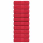 Prosoape de baie 10 buc. FROGN Roșu 30x30 cm 100% bumbac GartenMobel Dekor