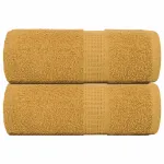 Prosoape de baie 2 buc. FROGN aurii 30x30 cm 100% bumbac GartenMobel Dekor