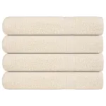 Prosoape sauna 4 buc crem 80x200 cm 360 g/m2 100% bumbac GartenMobel Dekor
