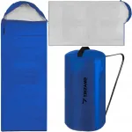 Sac de Dormit tip Mumie sau Pilota 2-in-1 pentru Camping, Impermeabil, Albastru