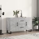 Dulap, gri beton, 100x36x60 cm, lemn compozit GartenMobel Dekor