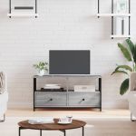 Comodă TV, sonoma gri, 90x33x45 cm, lemn prelucrat & fier GartenMobel Dekor