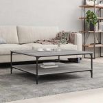Măsuță de cafea gri sonoma 100x100x40 cm lemn prelucrat GartenMobel Dekor