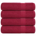 Prosoape de duș 4 buc Bordeaux 70x140 cm 360 g/m² 100% bumbac GartenMobel Dekor