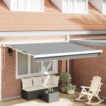 Copertină Alb 3 x 2,5 m Metal GartenMobel Dekor