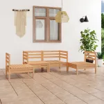 Set mobilier de grădină, 4 piese, lemn masiv de pin GartenMobel Dekor