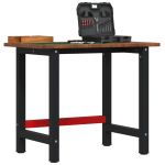 Banc lucru maro 100x60x81,5 cm lemn masiv stejar dreptunghi GartenMobel Dekor