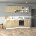 Set dulap de bucătărie “Lyon”, 8 piese, stejar sonoma GartenMobel Dekor