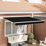 Material de înlocuire pentru copertină Negru 300 x 250 cm Pânză GartenMobel Dekor