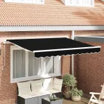 Material de înlocuire pentru copertină Negru 350 x 250 cm Pânză GartenMobel Dekor