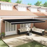 Material de înlocuire pentru copertină Negru 600 × 300 cm Pânză GartenMobel Dekor