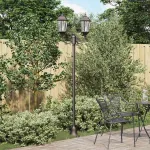 Stâlp de lumină pentru grădină Bronz Aluminiu, Sticlă GartenMobel Dekor
