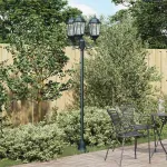 Stâlp de lumină pentru grădină Verde închis Aluminiu, Sticlă GartenMobel Dekor