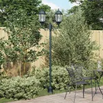 Stâlp de lumină pentru grădină Verde închis Aluminiu, Sticlă GartenMobel Dekor