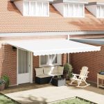 Material de înlocuire pentru copertină Alb 450 × 350 cm Pânză GartenMobel Dekor