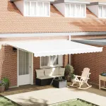 Material de înlocuire pentru copertină Alb 450 × 350 cm Pânză GartenMobel Dekor