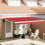 Material de înlocuire pentru copertină Roșu 400 × 300 cm Pânză GartenMobel Dekor