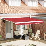 Material de înlocuire pentru copertină Roșu 400 × 350 cm Pânză GartenMobel Dekor