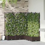 Ghiveci de grădină cu trellis 5 pcs Maro 120 x 120 x 125.5 cm GartenMobel Dekor
