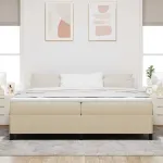 Cadru de pat Gri Verde 200 x 200 cm Țesătură de catifea GartenMobel Dekor