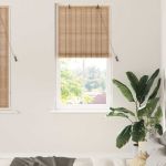 Rulou textil cu perdele Manual Maro deschis 90 x 160 cm Bambus GartenMobel Dekor