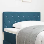 Tăblie din Catifea Argyle Manual Albastru închis 100 cm Catifea GartenMobel Dekor