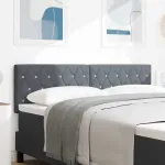 Tăblie din Catifea Argyle Manual Gri închis 140 cm Catifea GartenMobel Dekor