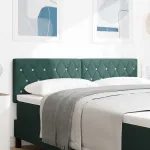 Tăblie din Catifea Argyle Manual Verde închis 140 cm Catifea GartenMobel Dekor