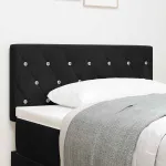 Tăblie din Catifea Argyle cu headboard Negru 100 cm Catifea GartenMobel Dekor