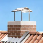 Hood pentru coș de fum Argintiu 40 x 40 x 37.5 cm GartenMobel Dekor